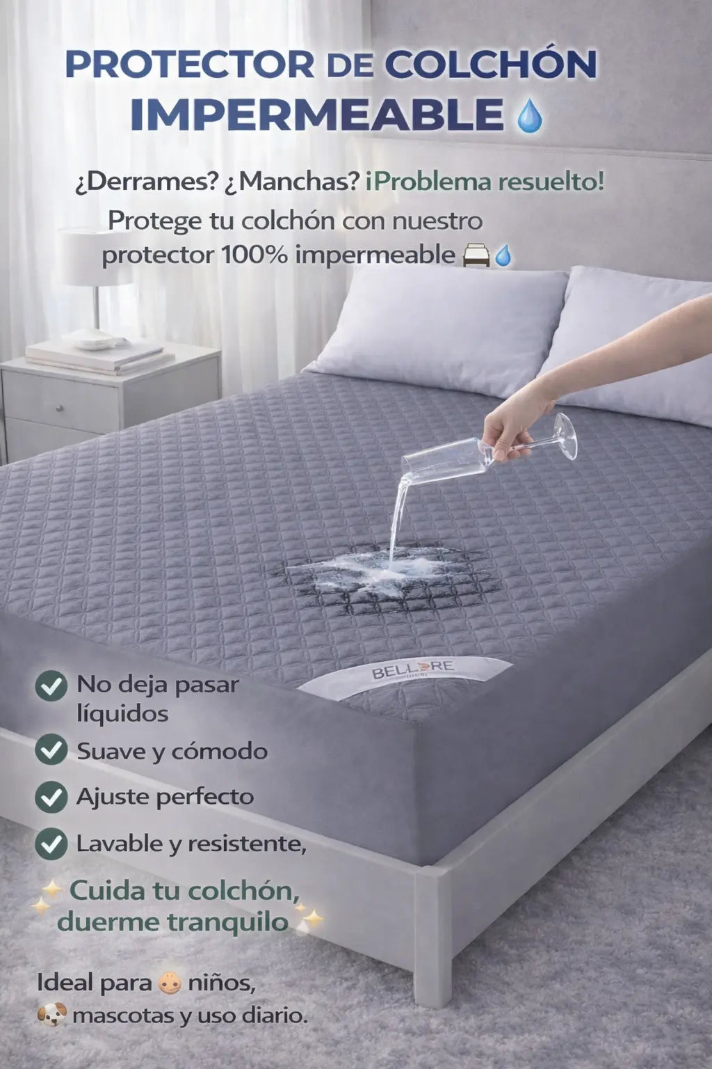 PROTECTOR DE COLCHON IMPERMEABLE