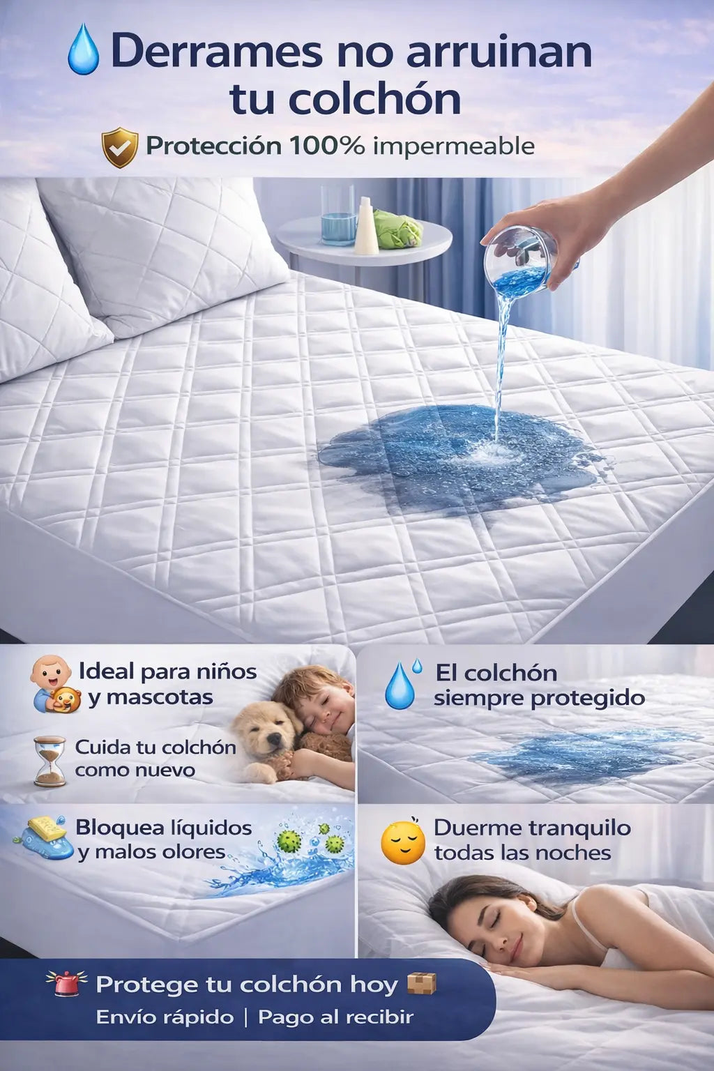 PROTECTOR DE COLCHON IMPERMEABLE