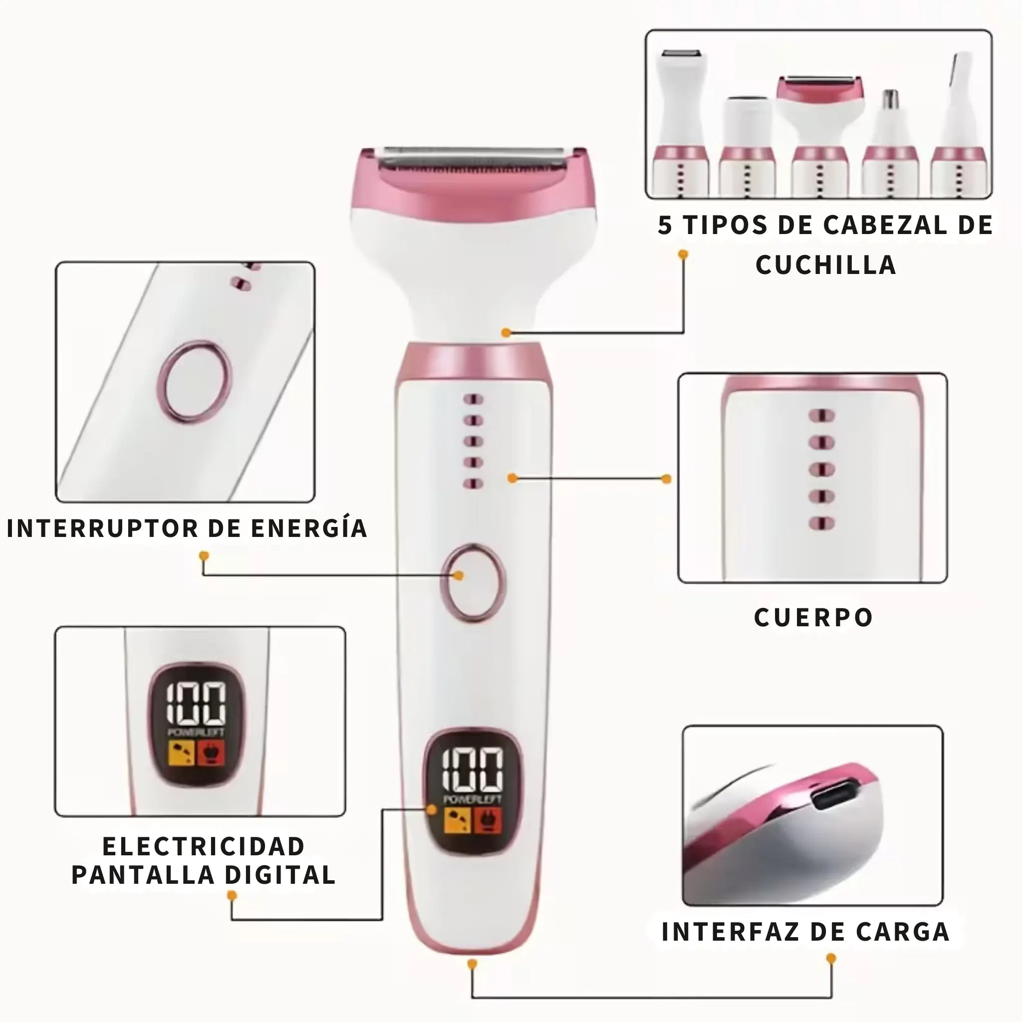 DEPILADORA 5 EN 1